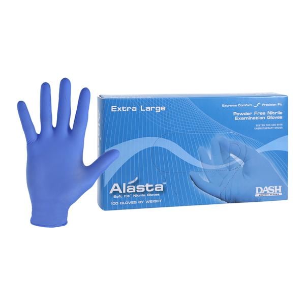 Alasta Soft Fit Nitrile Exam Gloves X-Large Blue Non-Sterile, 10 BX/CA