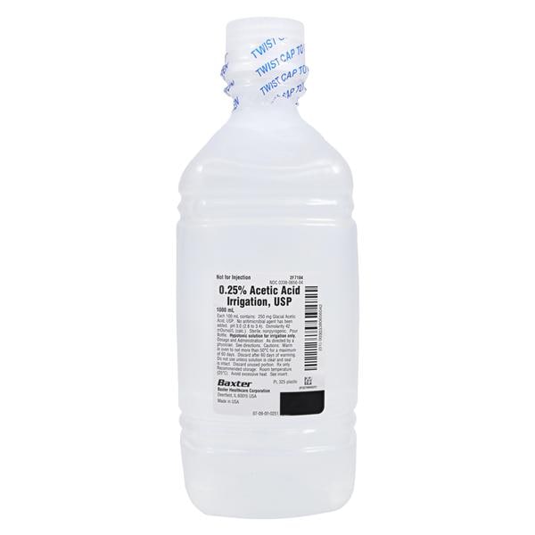 Irrigation Solution Acetic Acid 0.25% 1000mL Plastic Pour Bottle Ea, 12 EA/CA