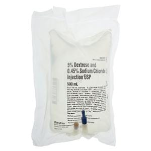 IV Injection Solution Dextrose 5%/Sodium Chloride 0.45% 500mL Via...