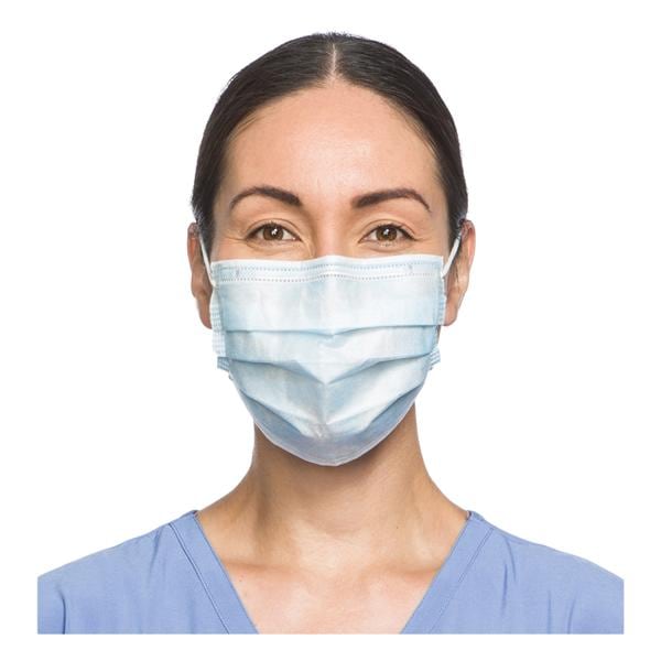 Fog-Free Tie On Mask Not ASTM Rated Blue 50/Bx, 6 BX/CA