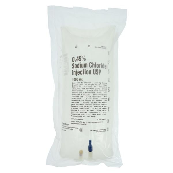 Viaflex IV Injection Solution Sodium Chloride 0.45% 1000mL Plastic Container Ea, 14 EA/CA