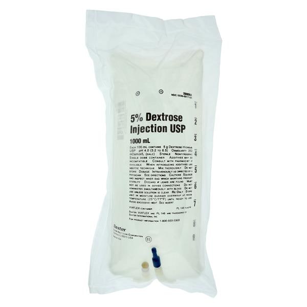 Viaflex IV Injection Solution Dextrose 5% 1000mL Viaflex Plastic...