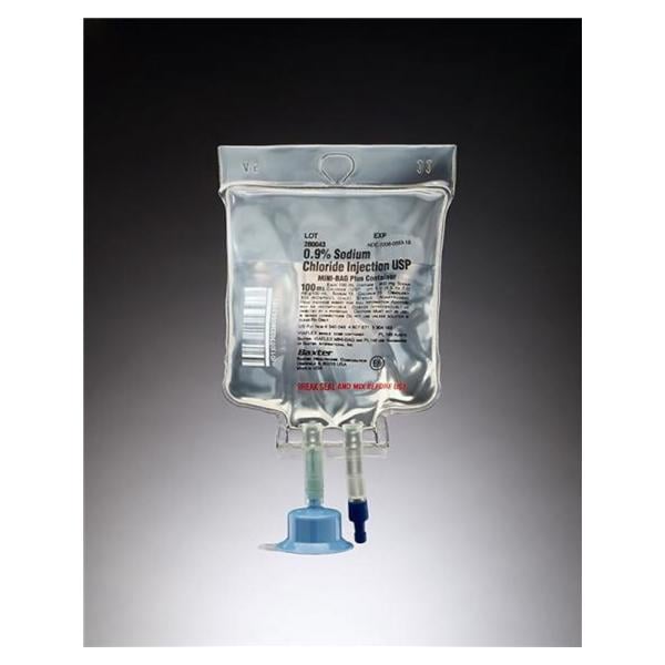 IV Injection Solution Sodium Chloride 0.9% 100mL Viaflex Plastic...