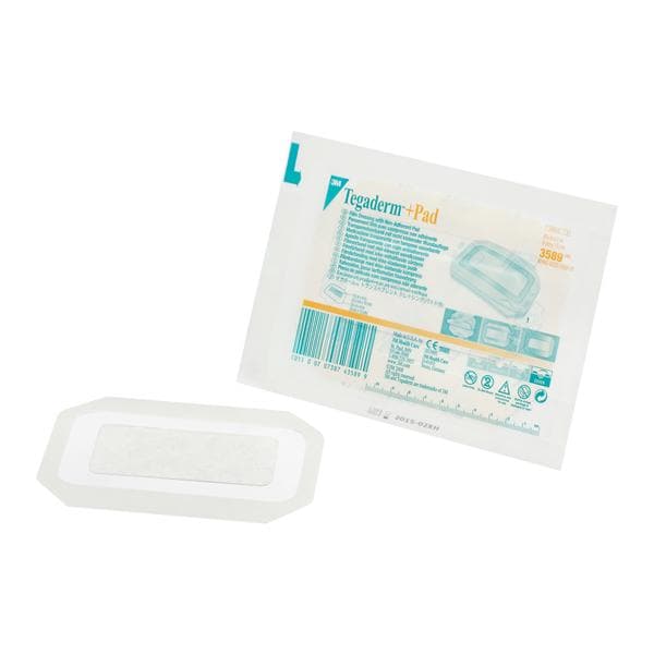 Tegaderm +Pad Film Island Dressing 3-1/2x6" Sterile Rectangle NAdh Trans Abs LF