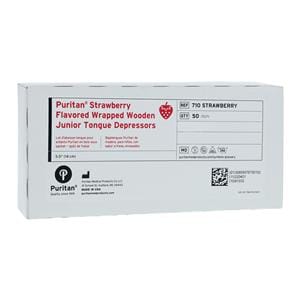 Strawberry Tongue Depressor 5.5 in Wood Non Sterile Junior 50/Bx, 20 BX/CA