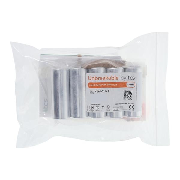 Unbreakable by TCS Nylon Thermoplastic Flexible Lt/Dk Pnk Med 25mm Crtrdg 5/Pk