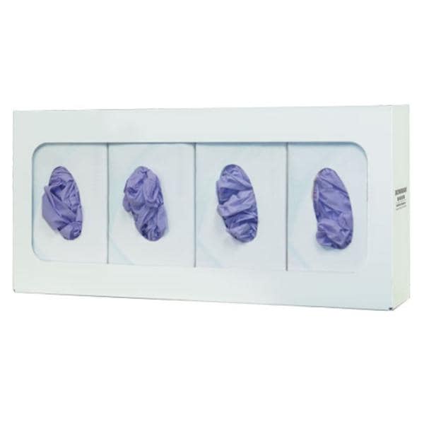 Powder Coated Steel Glove Box Holder Quad Ea