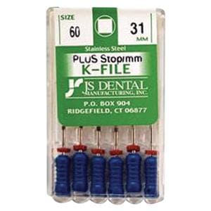 K-File Plus 31 mm Size 60 Stainless Steel Blue 0.02 6/Bx