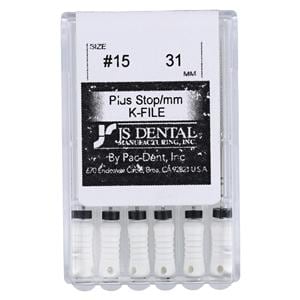 K-File Plus 31 mm Size 15 Stainless Steel 0.02 6/Bx