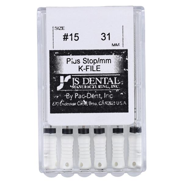 K-File Plus 31 mm Size 15 Stainless Steel 0.02 6/Bx