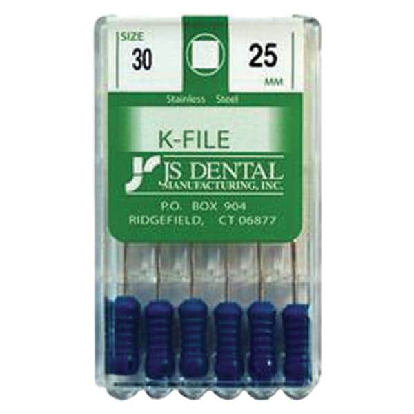 K-File 25 mm Size 30 Stainless Steel 0.02 6/Pk