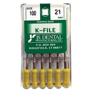 K-File 21 mm Size 100 Stainless Steel 0.02 6/Pk