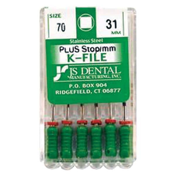 K-File Plus 31 mm Size 70 Stainless Steel Green 0.02 6/Bx