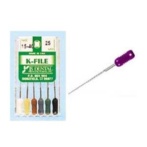 K-File 21 mm Size 25 Stainless Steel Red 0.02 6/Pk