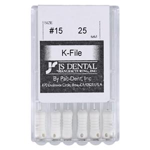 K-File 25 mm Size 15 Stainless Steel 0.02 6/Pk