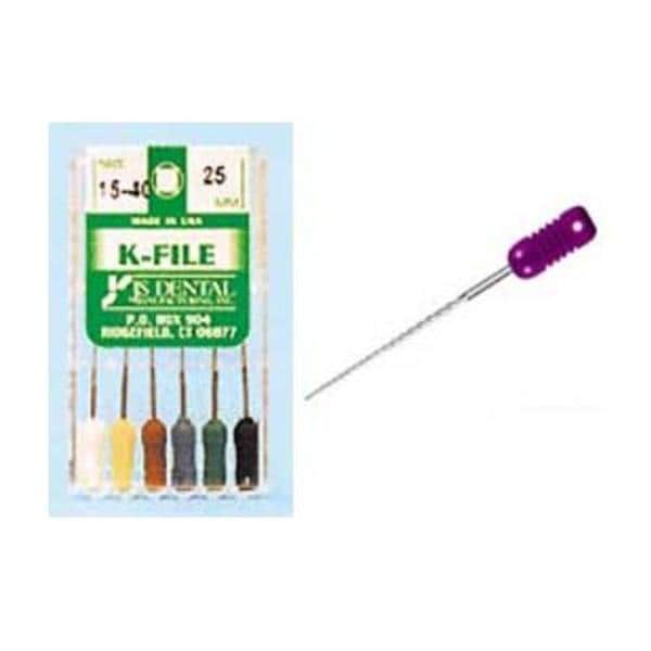 K-File 31 mm Size 120 Stainless Steel 0.02 6/Pk
