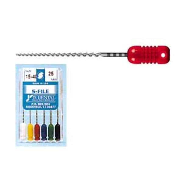 S-File 25 mm Size 45 Stainless Steel White 0.02 6/Pk