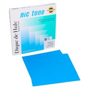 Nic Tone Latex Rubber Dam 6 in x 6 in Heavy Gauge Blue 36/Bx