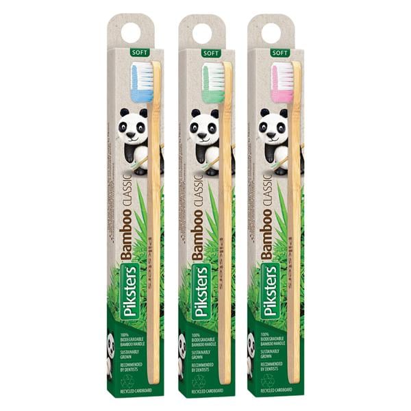 Piksters Toothbrush Adult Classic Soft Assorted 30/Bx