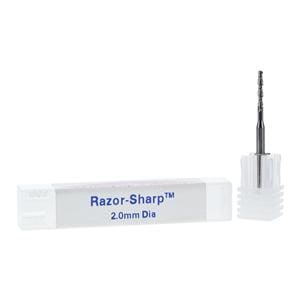 RazorSharp Tungsten Carbide Milling Bur 2.0mm 2 Flute Ball End Ea