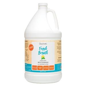 Oxyfresh Fresh Breath Lemon Mint Mouthwash 128 oz Bottle 128oz/Bt, 4 BT/CA