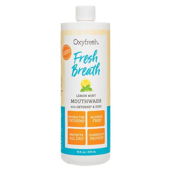 Oxyfresh Fresh Breath Lemon Mint Mouthwash 16 oz Bottle 16oz/Bt
