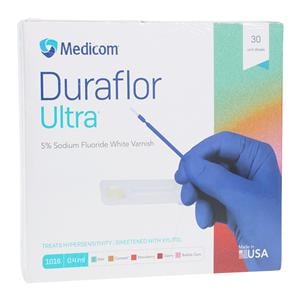 Duraflor Ultra Varnish Sodium Fluoride 0.4 mL Cherry White 30/Bx, 6 BX/CA
