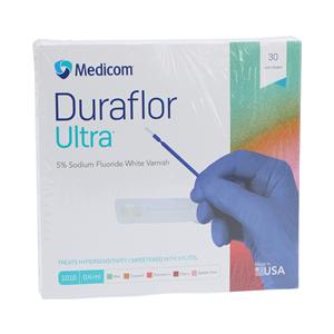 Duraflor Ultra Varnish Sodium Fluoride 0.4 mL Bubblegum White 30/Bx, 6 BX/CA