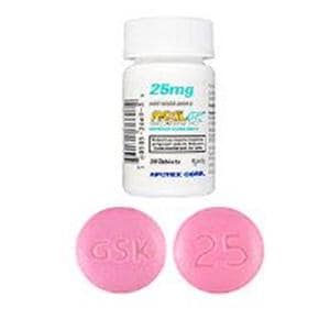 Paxil CR Extended-Release Tablets 25mg Bottle 30/Bottle Each