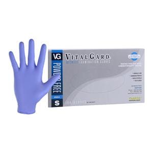 VitalGard Nitrile Exam Gloves Small Blue Non-Sterile, 10 BX/CA