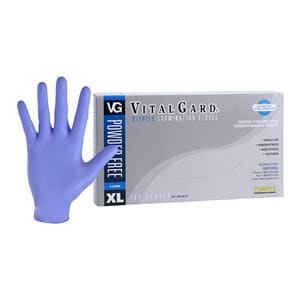 VitalGard Nitrile Exam Gloves X-Large Blue Non-Sterile, 10 BX/CA