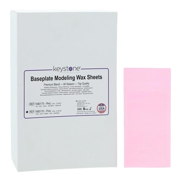Baseplate Wax Genertal Purpose Sheet Regular Pink 5Lb/Bx