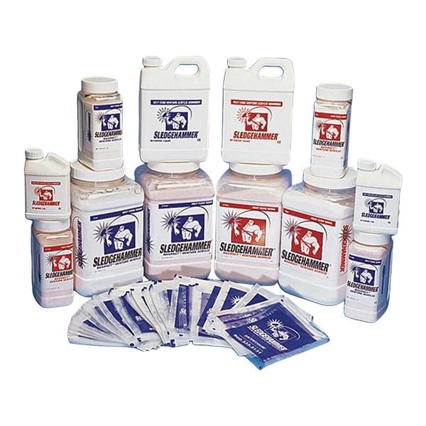 Sledgehammer Denture Resin High Impact Acrylic Heat Cure Lt Rd Pnk 1Lb/Pk