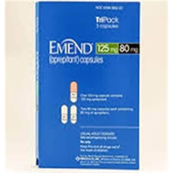 Emend Capsules 125mg/80mg TriPack 3/Package Each
