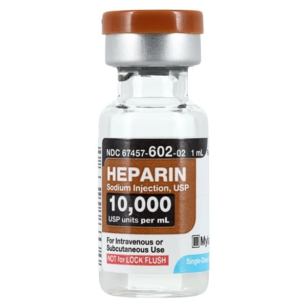 Heparin Sodium Injection 10,000U/mL SDV 1mL Each