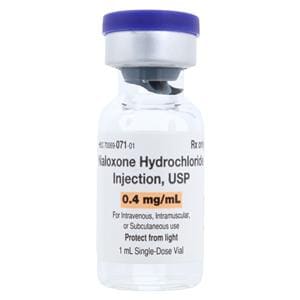 Naloxone HCl Injection 0.4mg/mL SDV 1mL Each, 100 VL/CA