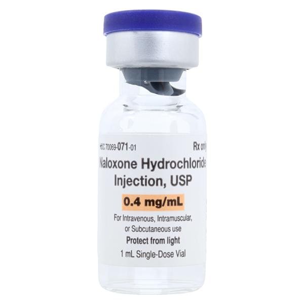 Naloxone HCl Injection 0.4mg/mL SDV 1mL Each, 100 VL/CA