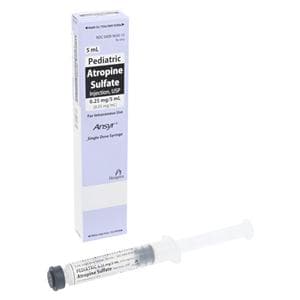 Atropine Sulfate Injection 0.05mg/mL Pediatric Ansyr Syringe 5mL Each