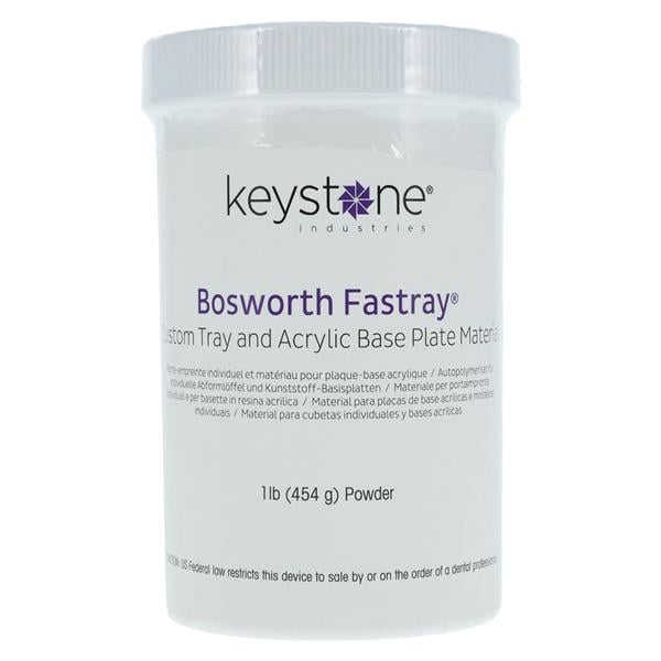 Fastray Custom Tray Material Acrylic Base Self Cure Pink Powder 5Mnt Reg 1Lb/Jr