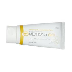 MediHoney HCS Active Leptospermum Honey Wound Gel 44mL Sterile Tube 1.5oz Yellow