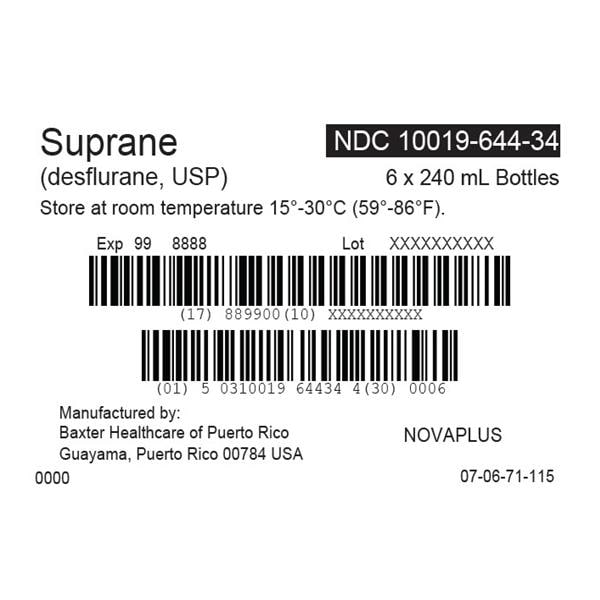 Novaplus Suprane Inhalation Solution 99% Bottle 240mL 6/Package