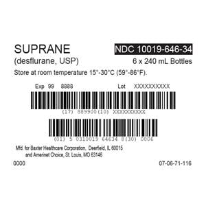 AMCHC Suprane Inhalation Solution 99% Bottle 240mL 6/Package