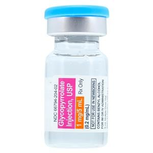 Glycopyrrolate Injection 0.2mg/mL MDV 5mL Each
