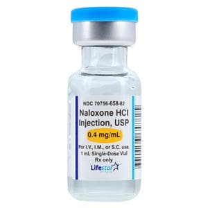 Naloxone HCl Injection 0.4mg/mL SDV 1mL Each