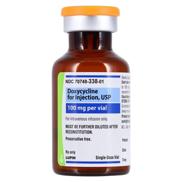 Doxycycline Hyclate Powder for Injection 100mg/Vl SDV Each, 160 EA/CA