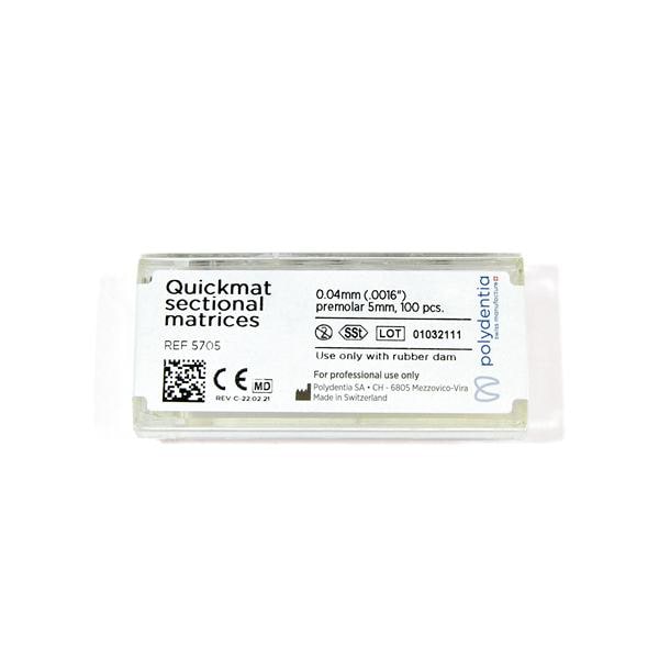 Quickmat Matrices Thin Premolar 5 mm 100/Bx