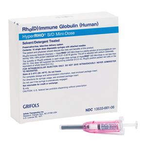 HyperRHO Injection 250u/mL N-R Mini-Dose Prefilled Syringe 0.17mL 10/Package