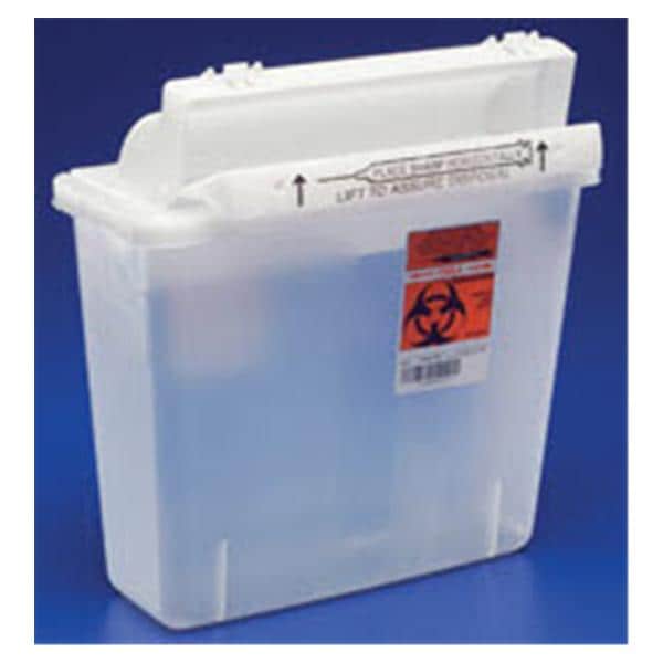 SharpStar Sharps Container 5qt Clr 5.5x10.75x12.5" Ld Lk Tab Hrzntl Drp Plstc Ea, 20 EA/CA