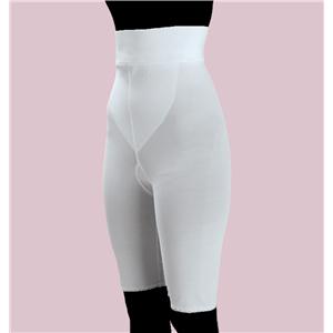 Compression Girdle Above Knee/High Waist Small White