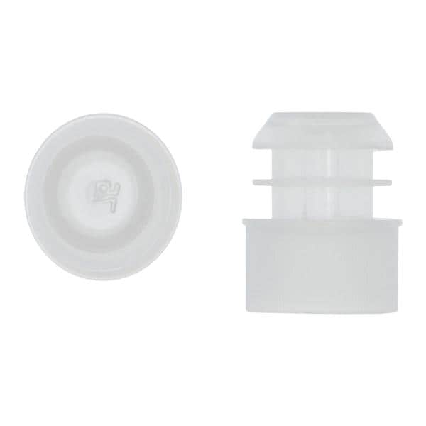 S/P Accutube Test Tube Flange Plug Cap LDPE Clear 1000/Pk